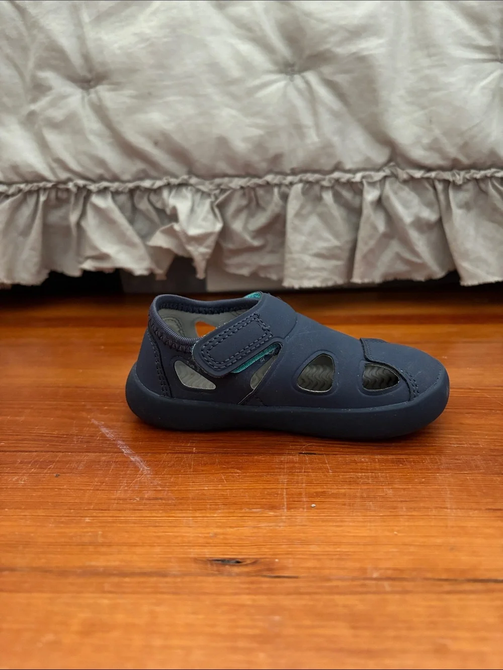 Kids Navy Blue Closed-Toe Sandals